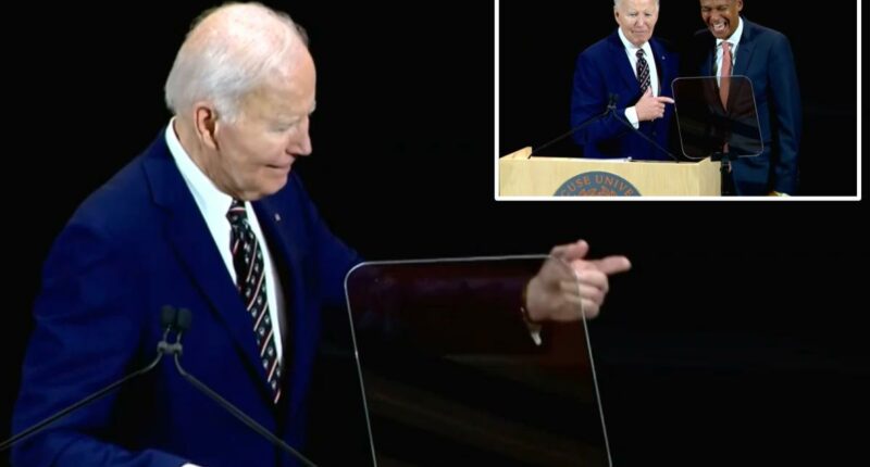 Biden awkwardly demands Syracuse trustee who âlooks likeâ Obama join him at podium